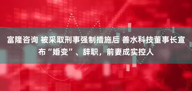 富隆咨询 被采取刑事强制措施后 善水科技董事长宣布“婚变”、辞职，前妻成实控人